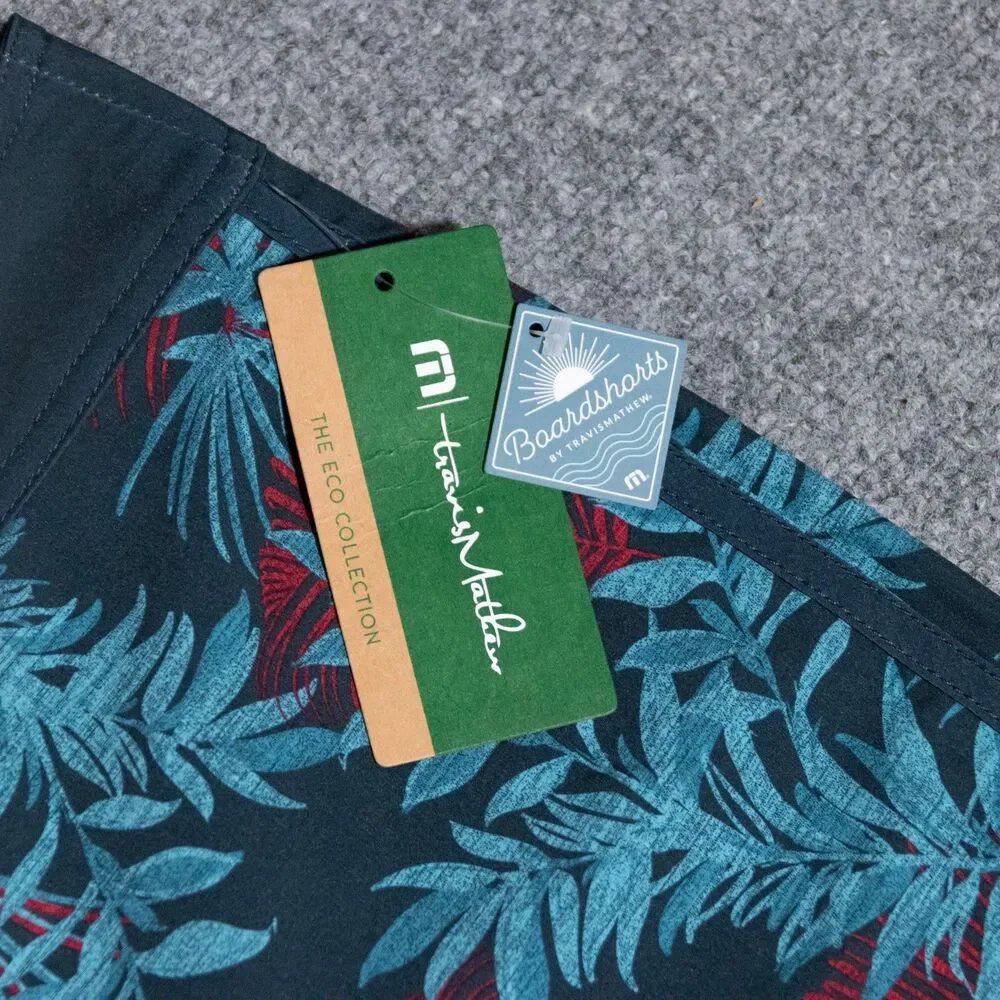 NWT Travis Mathew Party Hearty Board Shorts Men's 34 Floral Tropical Swim Trunks
